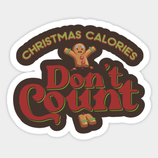 Christmas calories don't count Sticker